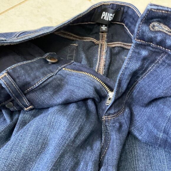 PAIGE Verdugo Crop JEANS WOMEN’S size 31 Blue Denim USA - Picture 10 of 11